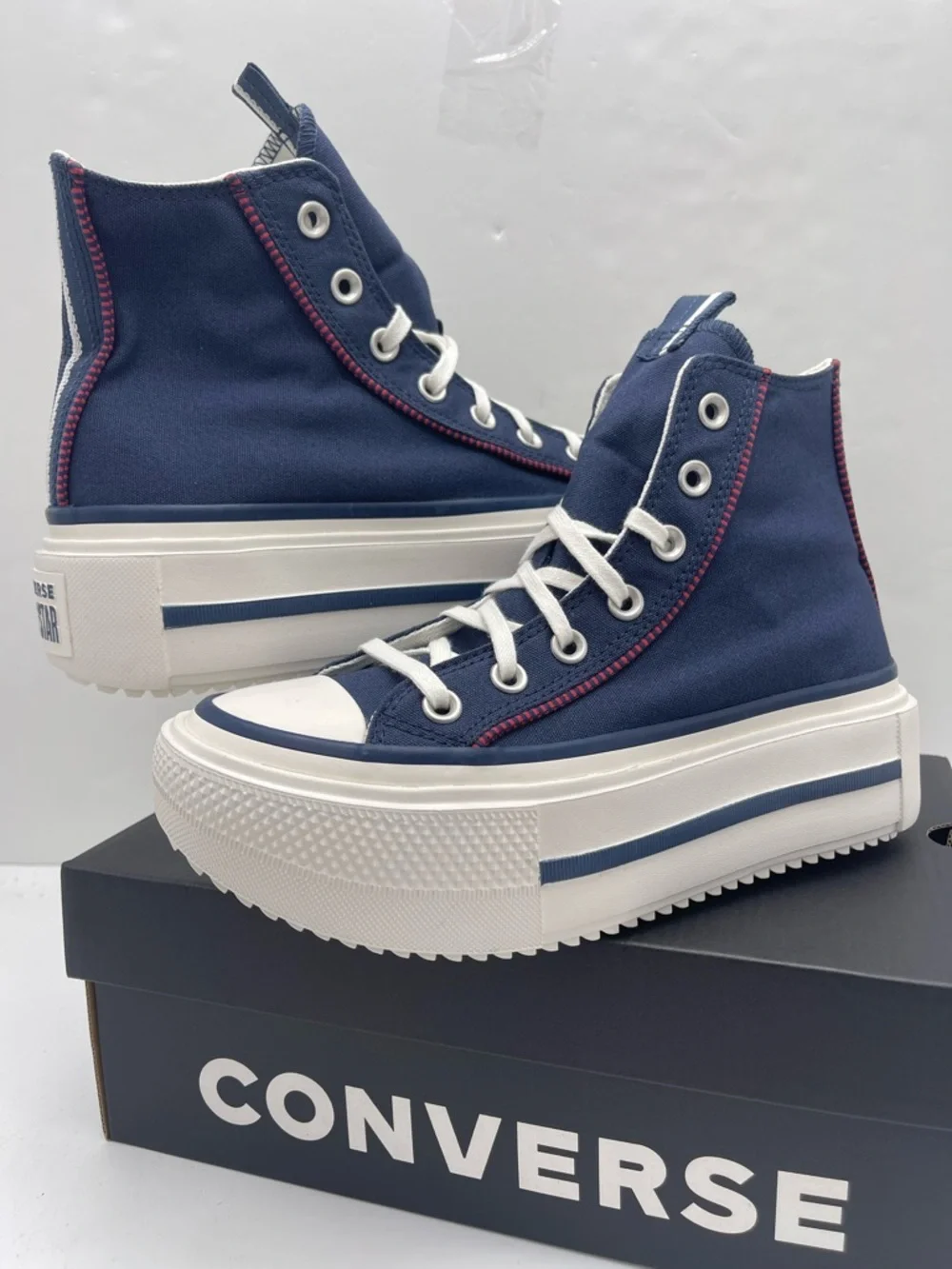 Converse WMNS Chuck Taylor All Star High Top Platform Sneakers Size 7 419252C - Picture 16 of 16